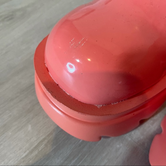 SOLD Nasty Gal bright salmon platform clogs - Picture 14 of 15